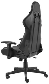 vidaXL Καρέκλα Gaming Περιστρεφόμενη Γκρι PVC