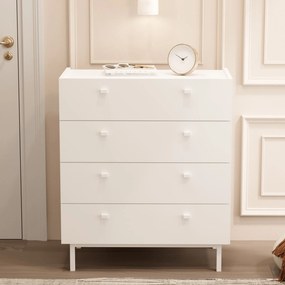 Συρταριέρα Λευκό FLUBAL 80x41.8x93.1