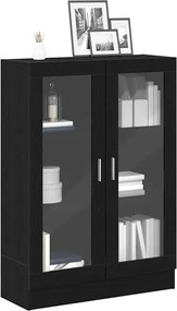vidaXL Βιβλιοθήκη Μαύρο Δρυς 82,5x30,5x115 εκ. Επεξεργασμένο Ξύλο