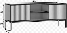 Έπιπλο τηλεόρασης Oriol - 40.00Χ150.00Χ60.00cm