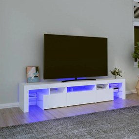 Έπιπλο Τηλεόρασης με LED Λευκό 200 x 36,5 x 40 εκ. - Λευκό
