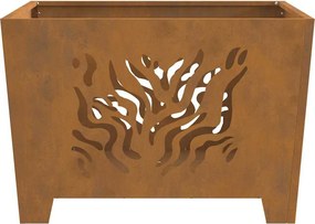 vidaXL Φωτιά Καφέ 60 x 60 x 40 cm Ατσάλι σκληρυθέν στον αέρα