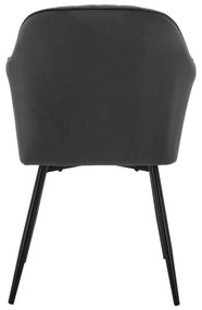 Καρέκλα SAWYER Βελούδο Γκρί 53x60x76Y εκ. 2αδα 53x60x76 εκ.