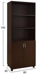 ΒΙΒΛΙΟΘΗΚΗ ΓΡΑΦΕΙΟΥ VANCE ΕΠΑΓΓΕΛΜΑΤΙΚΗ WENGE HM2055.12 80Χ40Χ190Υ εκ.
