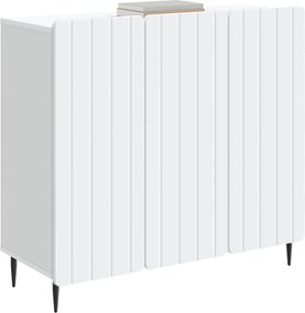 vidaXL Πλαϊνό γραφείο Λευκό 89 x 34,5 x 82 εκ. Επεξεργασμένο Ξύλο