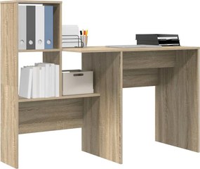vidaXL Γραφείο Δρύς Sonoma 131,5 x 50 x 106,5 εκ. Επεξεργασμένο ξύλο