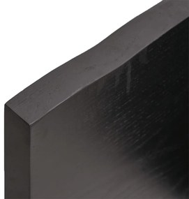 Πάγκος Μπάνιου Σκούρο Καφέ 180x30x(2-4) εκ. Επεξεργ. Μασίφ Ξύλο - Γκρι