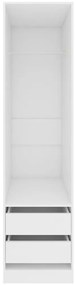 vidaXL Ντουλάπα με Συρτάρια Λευκή 50 x 50 x 200 εκ. από Επεξ. Ξύλο