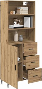 vidaXL Highboard 2 pcs Artisan Oak 69,5 x 32,5 x 180 εκ
