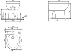 Cerastyle Lila 005400 - Μπιντέ δαπέδου