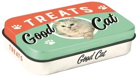 Κουτάκι Αποθήκευσης Λιχουδιών Good Cat Treats 82205 Μεταλλικό 6x10x2cm Green-Orange Nostalgic