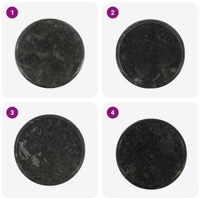 vidaXL Επιφάνεια Τραπεζιού Μαύρη Ø40 x 2,5 εκ. Μαρμάρινη