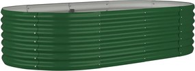 vidaXL Ζαρντινιέρα Πράσινη 152x80x36 εκ Γαλβανισμένος χάλυβας