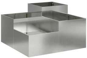 vidaXL Γλάστρα Κήπου 80x80x48 εκ Γαλβανισμένο Ατσάλι