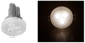 Χωνευτό Σποτ Οροφής LED 3W με Οπάλ Γυαλί Δέσμη 18° 21-713318000 Lumen-21-713318000-Διάφανο 21-713318000