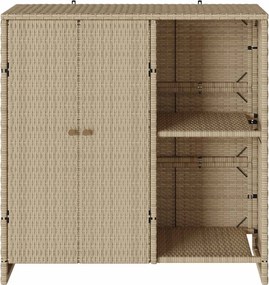 vidaXL Ντουλάπι αποθήκευσης με ράφι Μπεζ 100 x 36 x 102 εκ Ρατάν