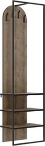 Έπιπλο εισόδου Archy Megapap χρώμα ανοιχτό καρυδί 53x31,7x180εκ.
