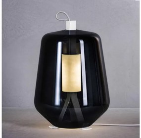 Επιτραπέζιο Φωτιστικό LED 8W Dimmer Φυσητό Γυαλί Μέταλλο Μαύρο Luisa T1 Prandina-1C50000113526-Φιμέ/Smoke 1C50000113526