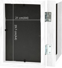 vidaXL Διπλή Κορνίζα Κολάζ Λευκή 2 x (21 x 29,7 εκ.)