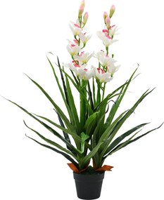 vidaXL Ορχιδέα Cymbidium Τεχνητή Πράσινη 100 εκ. με Γλάστρα