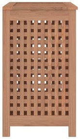 Καλάθι Άπλυτων 50x35x60 εκ. από Μασίφ Ξύλο Teak - Καφέ