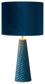 Φωτιστικό Επιτραπέζιο Lucide 10501-81-37 EXTRAVAGANZA VELVET Τιρκουάζ (Turquoise)|Χρυσό Χρώμα (Gold Coloured)