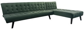 Καναπές Κρεβάτι Γωνιακός ArteLibre MAGUS Πράσινο Ύφασμα 254x77/163x74cm