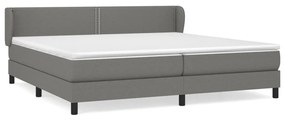 ΚΡΕΒΑΤΙ BOXSPRING ΜΕ ΣΤΡΩΜΑ ΣΚΟΥΡΟ ΓΚΡΙ 200X200 ΕΚ. ΥΦΑΣΜΑΤΙΝΟ 3126190