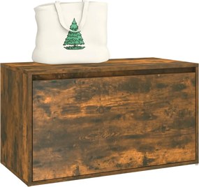 816047 vidaXL Πάγκος Χολ Καπνιστή Δρυς 80x40x45 εκ. από Επεξεργ. Ξύλο