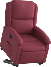 vidaXL Πολυθρόνα Ανακλινόμενη με Ανύψωση Μπορντό Υφασμάτινη