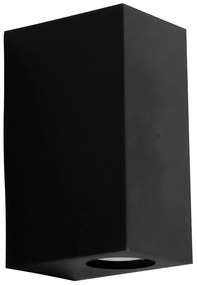 Φωτιστικό Οροφής - Σποτ C-042 15-0208 Square Up-Down 2xGU10 Led 10,2x7,5x16,5cm Black Heronia