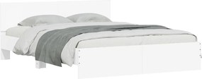 vidaXL Πλαίσιο Κρεβατιού με Κεφαλάρι Λευκό 140 x 200 εκ