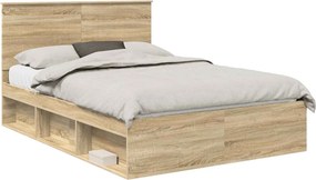 vidaXL Σκελετός Κρεβατιού Sonoma Δρυς 140 x 190 cm