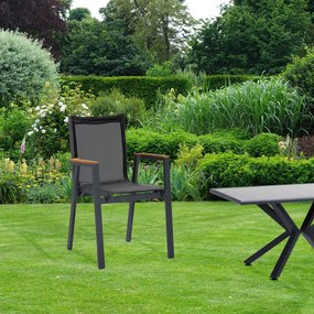 Garden Chair Set (6 Pieces) Ottowa - Grey, Black Grey
Black