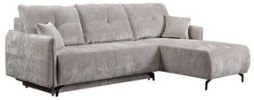 Γωνιακός Καναπές - Κρεβάτι Crown Μπέζ 248x179x81εκ 248x179x81 εκ.