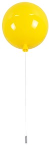 GloboStar BALLOON 00651 Μοντέρνο Παιδικό Φωτιστικό Οροφής Μονόφωτο Κίτρινο Πλαστικό Μπάλα Φ30 x Υ33cm - 00651