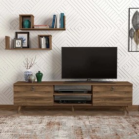 Έπιπλο τηλεόρασης Seddra καρυδί 180x31x45εκ