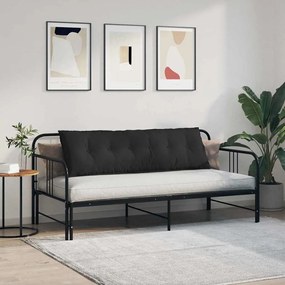 vidaXL Μαξιλάρι Πλάτης Μαύρο 160 x 50 cm Ύφασμα Μικροΐνας