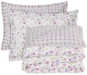 DAS HOME ΣΕΤ ΣΕΝΤΟΝΙΑ ΥΠΕΡΔΙΠΛΑ HAPPY 9675 IVORY, LILAC