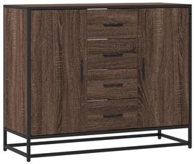 vidaXL Sideboard καφέ δρυς 92x35x76 cm Ξύλινο μηχανουργικό ξύλο