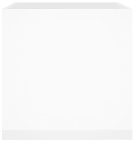 Ζαρντινιέρα Γυαλιστερή Λευκή 40x40x40 εκ. Επεξεργασμένο Ξύλο - Λευκό