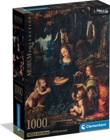 Clementoni Παζλ Museum Collection Leonardo da Vinci: Η Παναγία των Βράχων 1000 τμχ - Compact Box