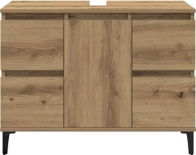 vidaXL Ντουλάπι Νιπτήρα τεχνίτης Δρυς 80 x 33 x 60 εκ