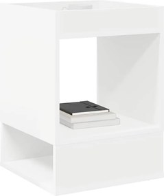 vidaXL End Table Λευκό 40 x 40 x 56 εκ. Επεξεργασμένο ξύλο
