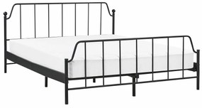 Κρεβάτι Berwyn 1993, Διπλό, Μαύρο, 160x200, Μέταλλο, Τάβλες για Κρεβάτι, 164x206x94cm, 31 kg, Ξύλο: Λεύκα | Epipla1.gr