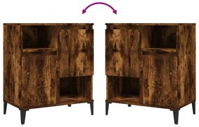 vidaXL Ντουλάπια 2 τεμ. Καπνιστή Δρυς 60x35x70 εκ. Επεξεργασμένο Ξύλο