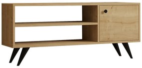 Έπιπλο τηλεόρασης Wison pakoworld σε oak απόχρωση 120x29x50εκ