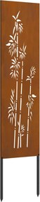 vidaXL Οθόνη Ιδιωτικότητας Κήπου Floral Σκ rusty 32 χ 140 εκ