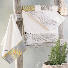 Πετσέτες Sandra (Σετ 3τμχ) Grey Ρυθμός Towels Set 70x140cm 100% Cotton Foam