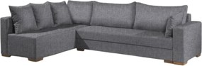 Γωνιακός καναπές Trendy-Δεξιά-285φ 185β εκ.-Γκρι